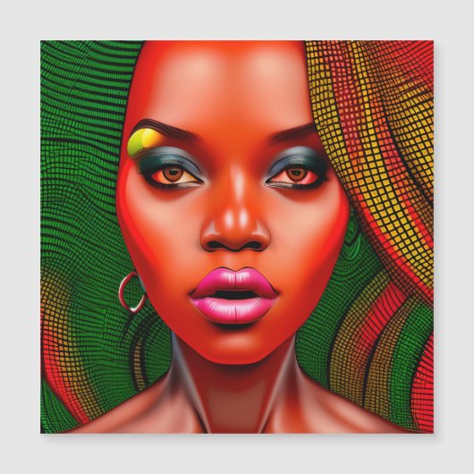 Lass Deine Lichtschwelle Schwarz Christliche Fraue Magneteinladung (Vorderseite)