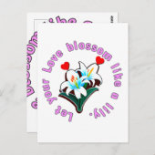 Lass deine Liebe blühen wie eine Lilie. Postkarte (Vorne/Hinten)