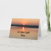 Lass deine Light Shine Sunset Grußkarte Karte (Vorderseite)