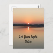 Lass Deine Light Shine Sunset Lake Postcard Postkarte (Vorne/Hinten)
