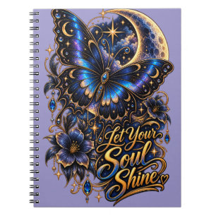 Lass deine Seele leuchten – Himmlische Butterfly-S Notizblock