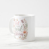 Lass deine Seele mit Boho-Wildblumen erblühen Kaffeetasse (Vorderseite Links)