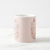 Lass deine Seele mit Boho Wildblumen Rosa aufblühe Kaffeetasse (Mittel)