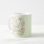 Lass deine Seele mit Boho Wildblumen Sanftem Salbe Kaffeetasse (Vorderseite Links)