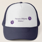 Lass Deine Träume Blossom - Inspiration Blume Truckerkappe (Vorderseite)
