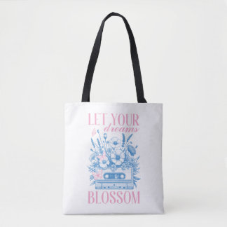 Lass deine Träume Blossom Vintage Blütenpinsel Bla Tasche