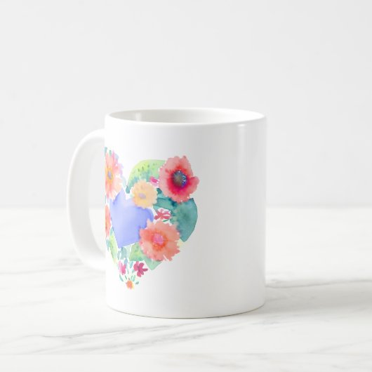 Lass deine Träume blühen | Blumenstrauß Kaffeetasse (Vorderseite Links)