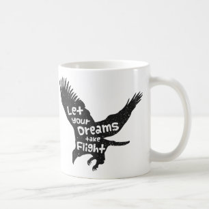 Lass deine Träume fliegen Fliegender Adler Kaffeetasse