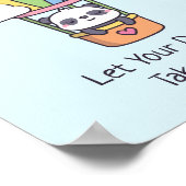 Lass deine Träume fliegen, Regenbogenluftballon Poster (Ecke)