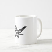 Lass deine Träume Flight Eagle Black Kaffeetasse (VorderseiteRechts)