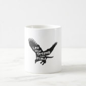 Lass deine Träume Flight Eagle Black Kaffeetasse (Mittel)