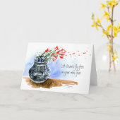 Lass deine Träume FLITTERKARTE Karte (Gelbe Blume)