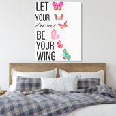 Lass deine Träume Motivierend sein, was du willst Leinwanddruck (Insitu (Schlafzimmer))