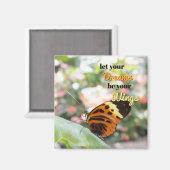 Lass Deine Träume sei Dein Schmetterlingsmagnet Magnet (Vorderseite/Rückseite)