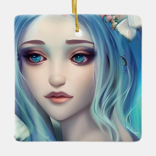 Lass deine Träume, sei dein Wings-Zitat Keramikornament (Vorderseite)