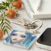 Lass deine Träume, sei dein Wings-Zitat Schlüsselanhänger (Vorderseite rechts)