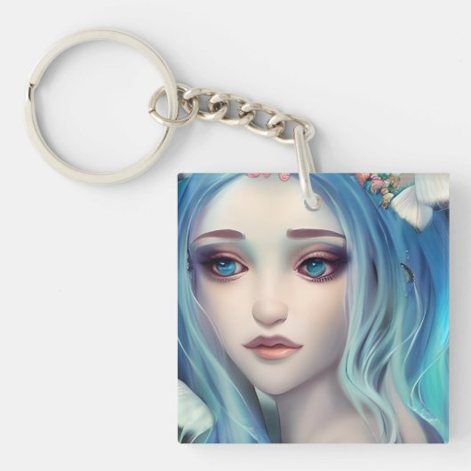 Lass deine Träume, sei dein Wings-Zitat Schlüsselanhänger (Vorderseite)