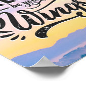 Lass Deine Träume sind Deine Wings - Motivierend Z Poster (Ecke)