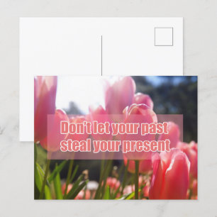 Lass deine Vergangenheit nicht, deine Gegenwart zu Postkarte