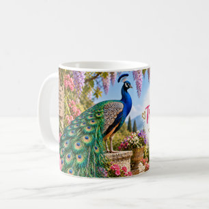 Lass deine wahren Farben strahlen Pfau Kaffeetasse