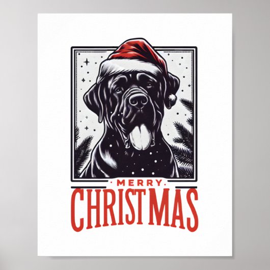 Lass Deinen Cane Corso 'sleigh' in der Saison mit Poster (Vorne)