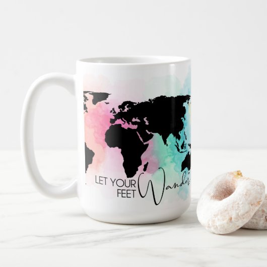 Lass deinen Feet-Wander Kaffeetasse (Mit Donut)