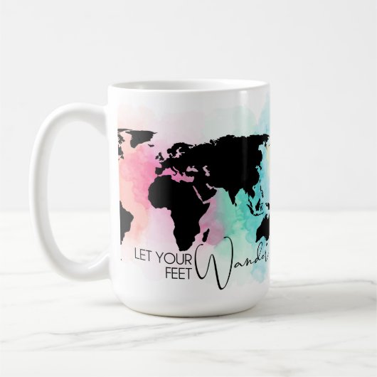 Lass deinen Feet-Wander Kaffeetasse (Links)