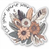 Lass deinen Geist auf Bohemische Wasserfestigkeit Aufkleber (Vorderseite)