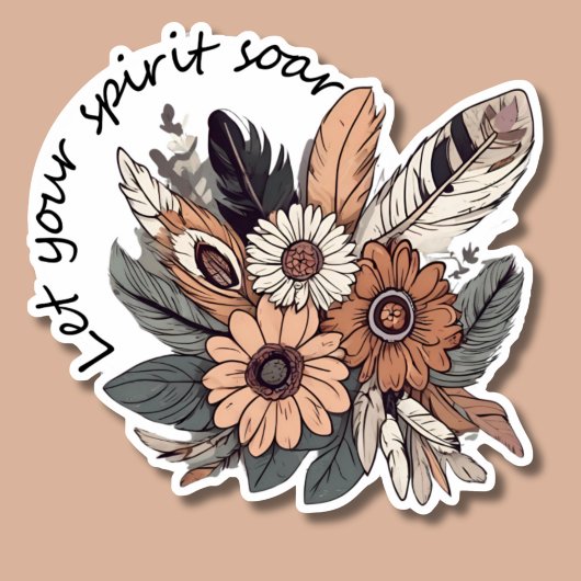 Lass deinen Geist auf Bohemische Wasserfestigkeit Aufkleber