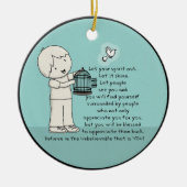 Lass deinen Geist aus Keramik Ornament (Vorne)