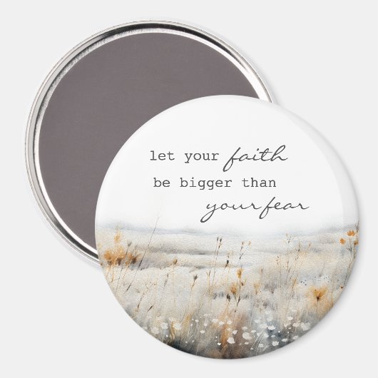 Lass deinen Glauben größer als Angst Christlicher  Magnet (Vorderseite/Rückseite)