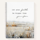 Lass deinen Glauben größer als Angst Christlicher Notizblock (Vorderseite)