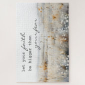 Lass deinen Glauben größer als Angst Christlicher  Puzzle (Vertikal)