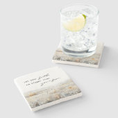 Lass deinen Glauben größer als Angst Christlicher Steinuntersetzer (Seitenansicht)