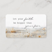 Lass deinen Glauben größer als Angst Christlicher Visitenkarte (Vorderseite)