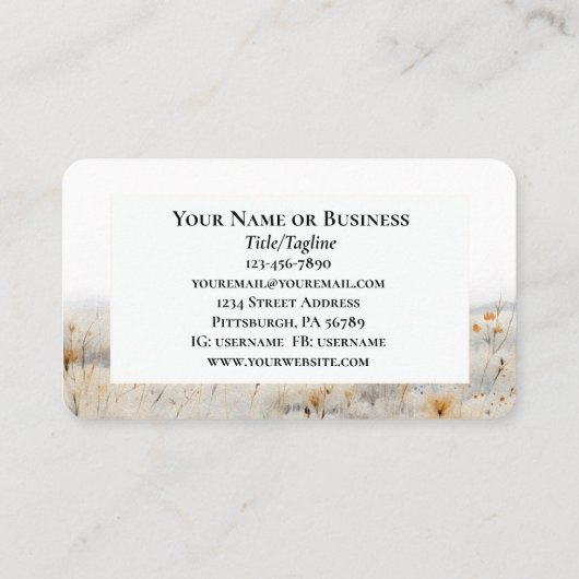 Lass deinen Glauben größer als Angst Christlicher Visitenkarte (Rückseite)