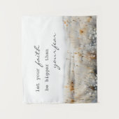 Lass deinen Glauben größer als Angst Christlicher  Wandteppich (Vorderseite)