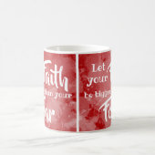 Lass deinen Glauben größer als Angst Inspiration Kaffeetasse (Mittel)
