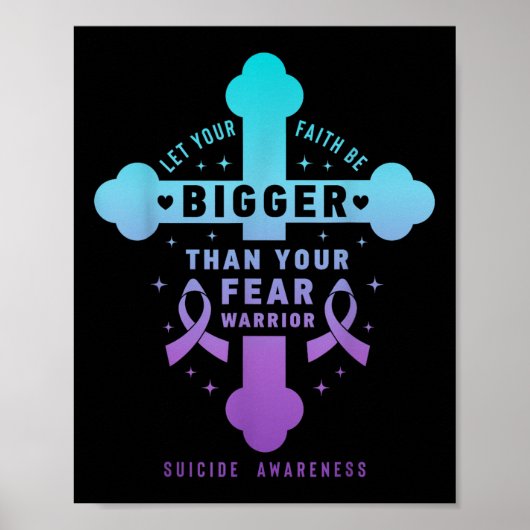 Lass deinen Glauben größer sein als deine Angst vo Poster (Vorne)