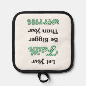 Lass deinen Glauben - Kariert grün Topflappen (Vorderseite)