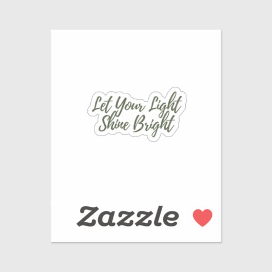 Lass deinen hellen Aufkleber für den Lichtschein. (Blatt)