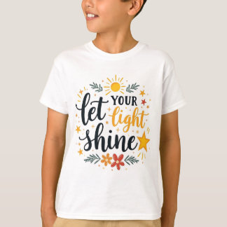 Lass deinen Lichtschacht auf das Christliche Jungs T-Shirt
