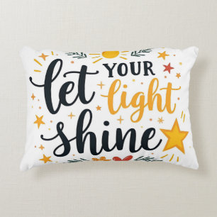 Lass deinen Lichtschacht handschriftlich Motivie Dekokissen
