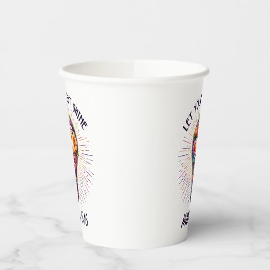 Lass deinen Lichtschacht Pappbecher (Links)