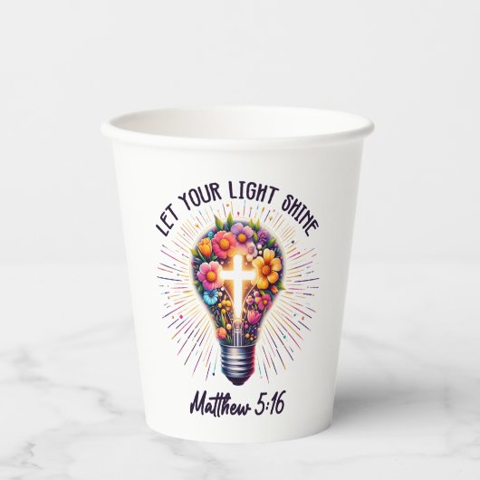 Lass deinen Lichtschacht Pappbecher (Vorderseite)