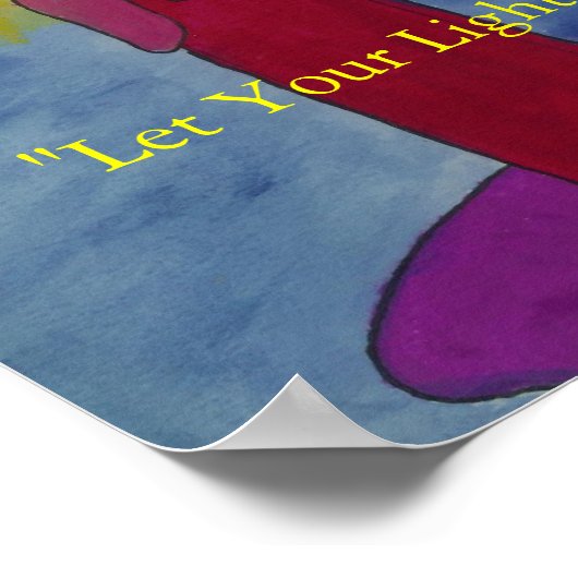 "Lass deinen Lichtschacht" Poster (Ecke)