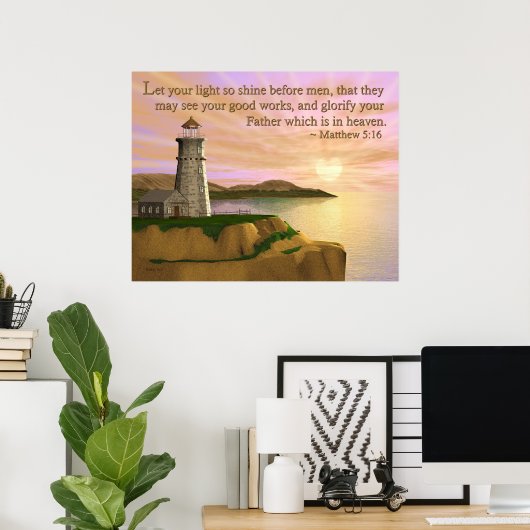 Lass deinen Lichtschacht Poster (Heimbüro)