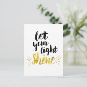 Lass deinen Lichtschacht Postkarte (Stehend Vorderseite)