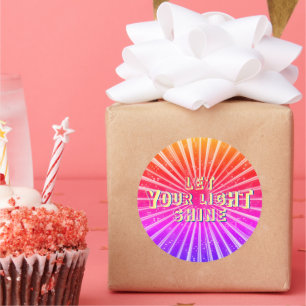 Lass deinen Lichtschacht Runder Aufkleber