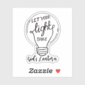 Lass deinen Lichtschein mit Gottes Lantern Aufkleber (Blatt)